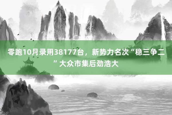 零跑10月录用38177台，新势力名次“稳三争二”大众市集后劲浩大